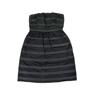 J. Crew Rugby Ginny Gray Striped Strapless Mini Dress Size 0